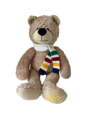 Vintage Hudsons Bay Company 2002
Teddy Bear HBC Iconic Scarf Plush Animal